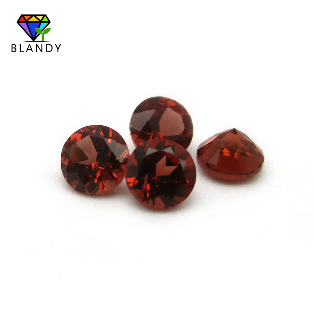 Free Shipping 500pcs/lot 1.0-3.0mm Loose Garnet Stone Beads 1.25mm 1.5mm 1.75mm 2.0mm Round Cut Natural Red Garnet For Jewelry