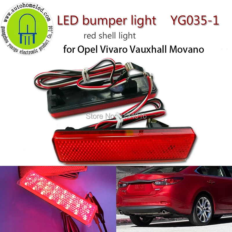 

2PC X Car Rear light for Opel Vivaro Vauxhall Movano with beam guide LED Bumper Light YG035