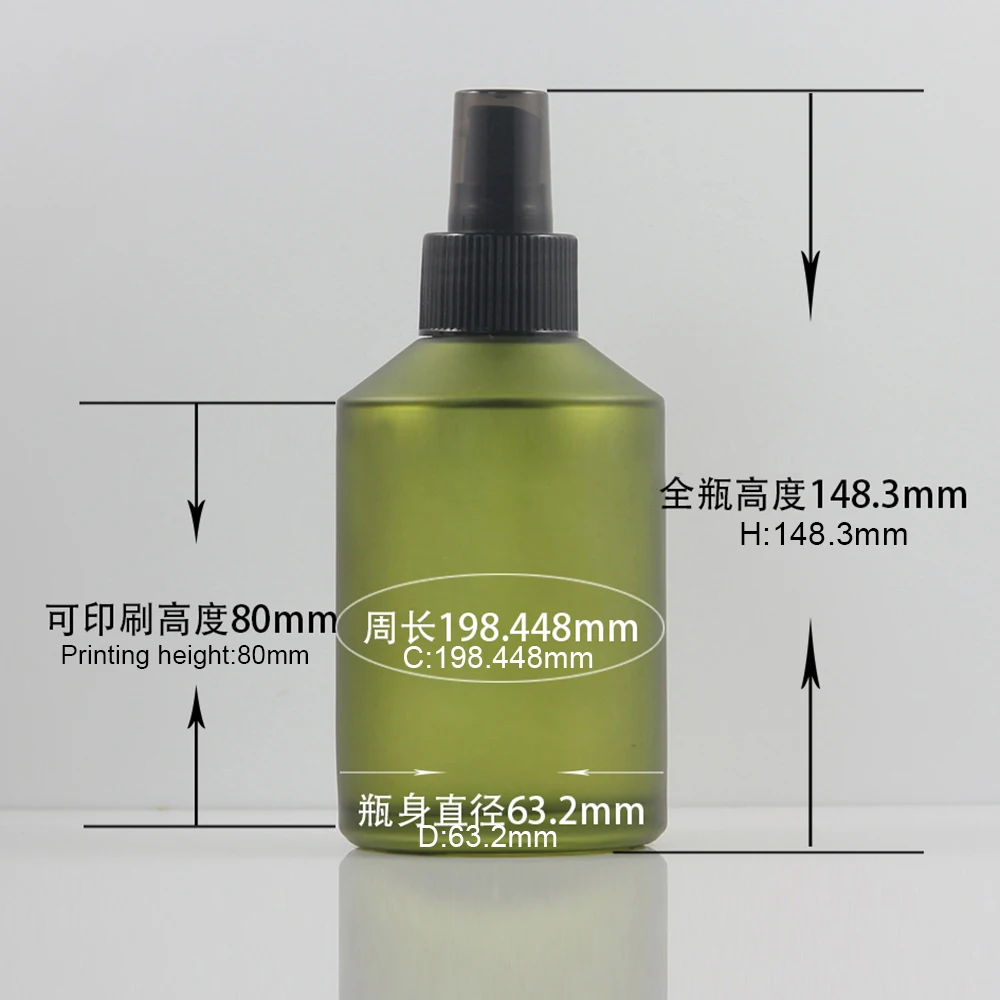 

30pcs 200 ml round green glass lotion bottle with black plastic pump, green 200ml glass empty cosmetic bottle for liquid cream