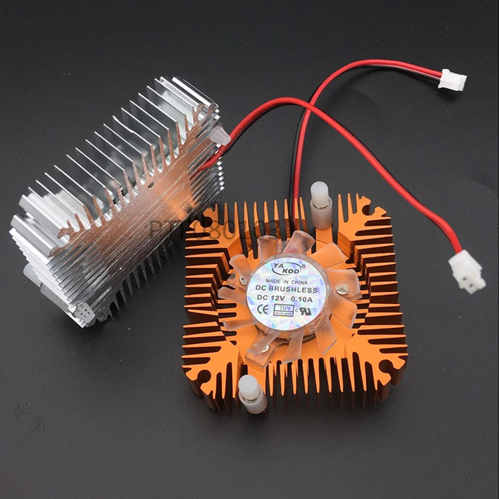 

5pcs Aluminum Heatsink with fan for 5W/10W High Power LED light Cooling Cooler DC12V