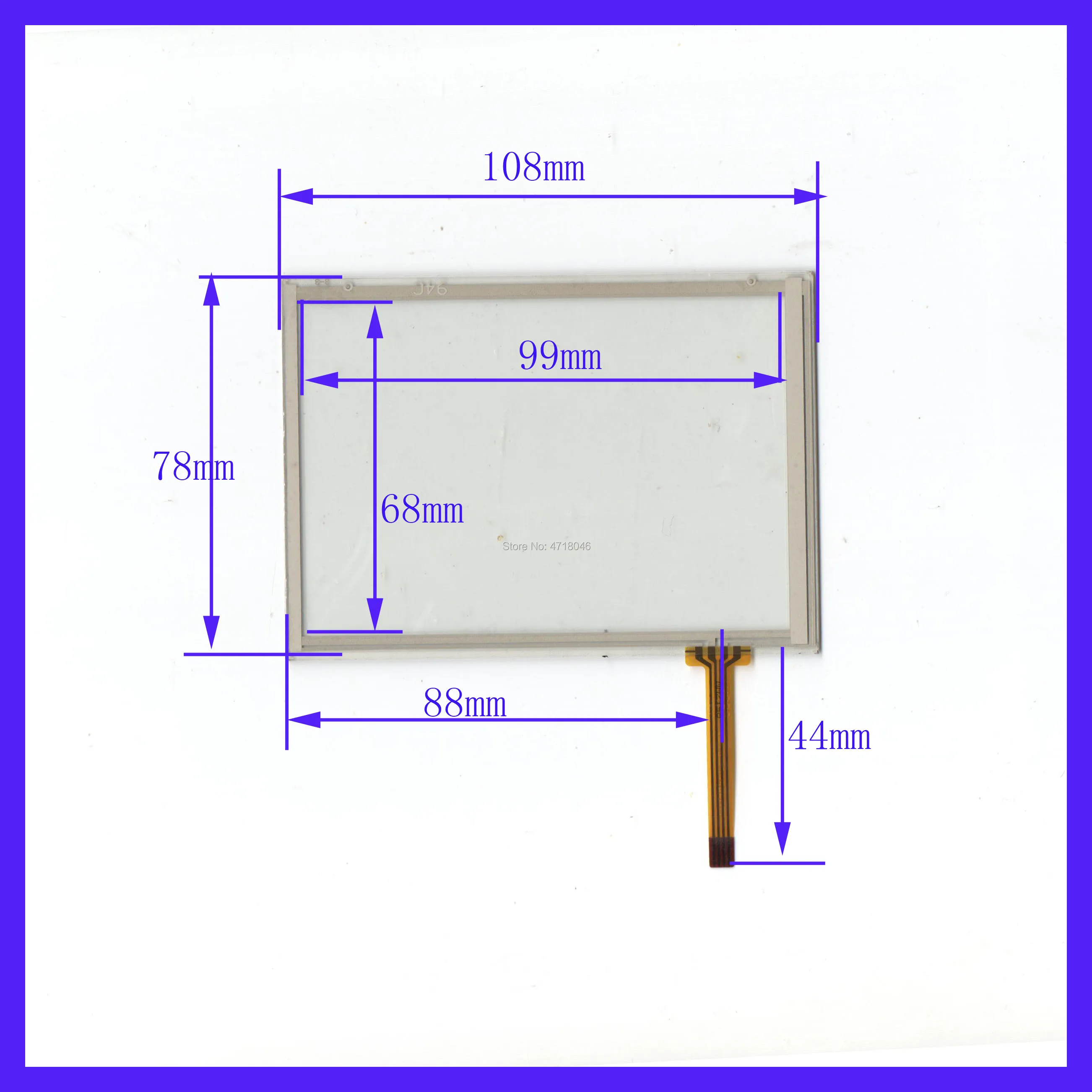 

wholesale 5PCS/Lot 108*78mm 5inch 4lines resistance screen this is compatible 108mm*78mm 94C