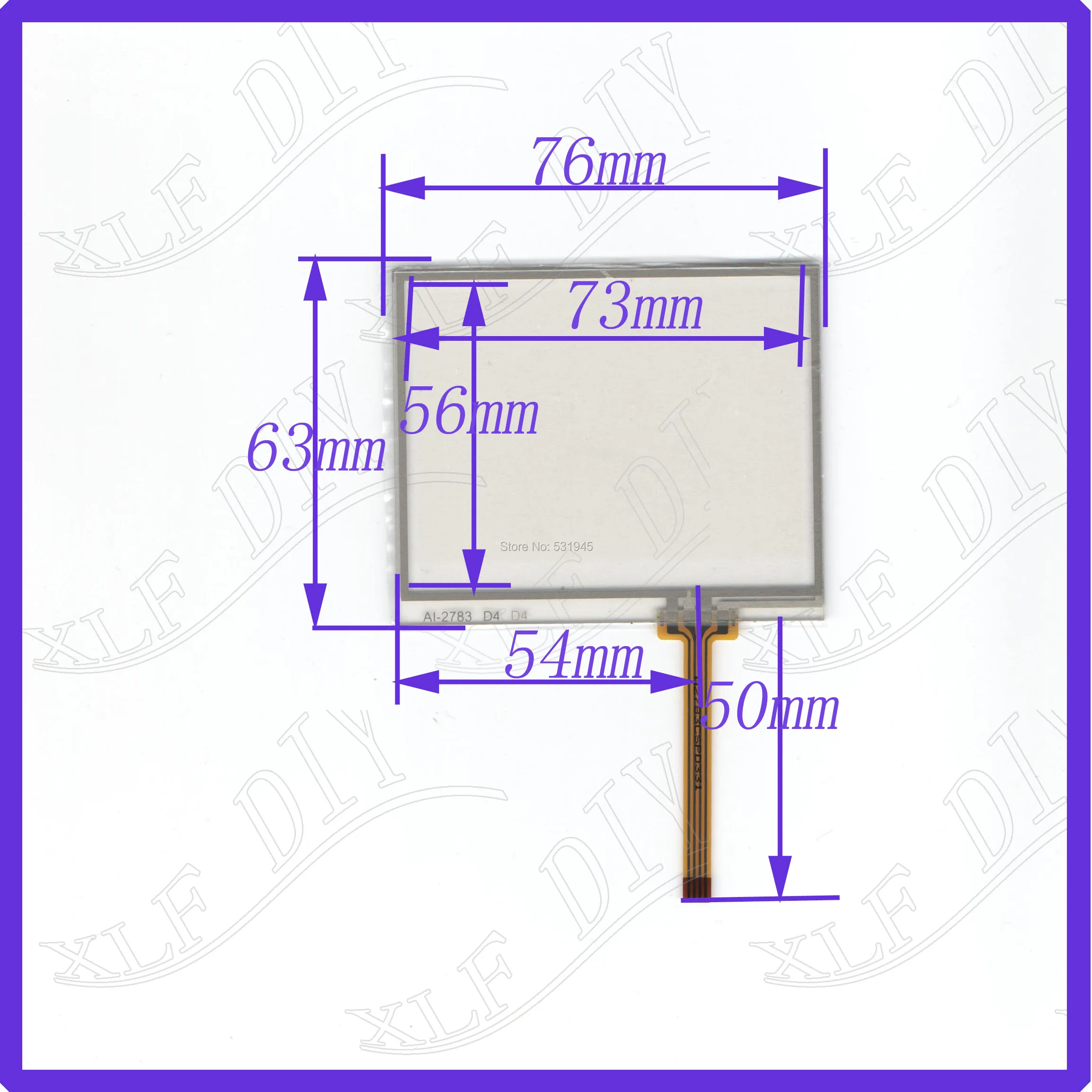 

ZhiYuSun 76*63mm 3.5inch touch screen 76mm*63mm resistance screen Digital general touch screen this is compatible