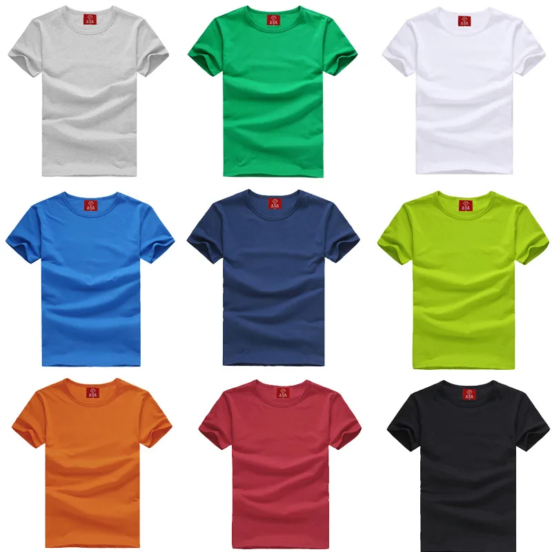 Mens Cotton Summer t shirt Short sleeve Tees O-neck T-Shirts Solid Men tshirt Tops clothing