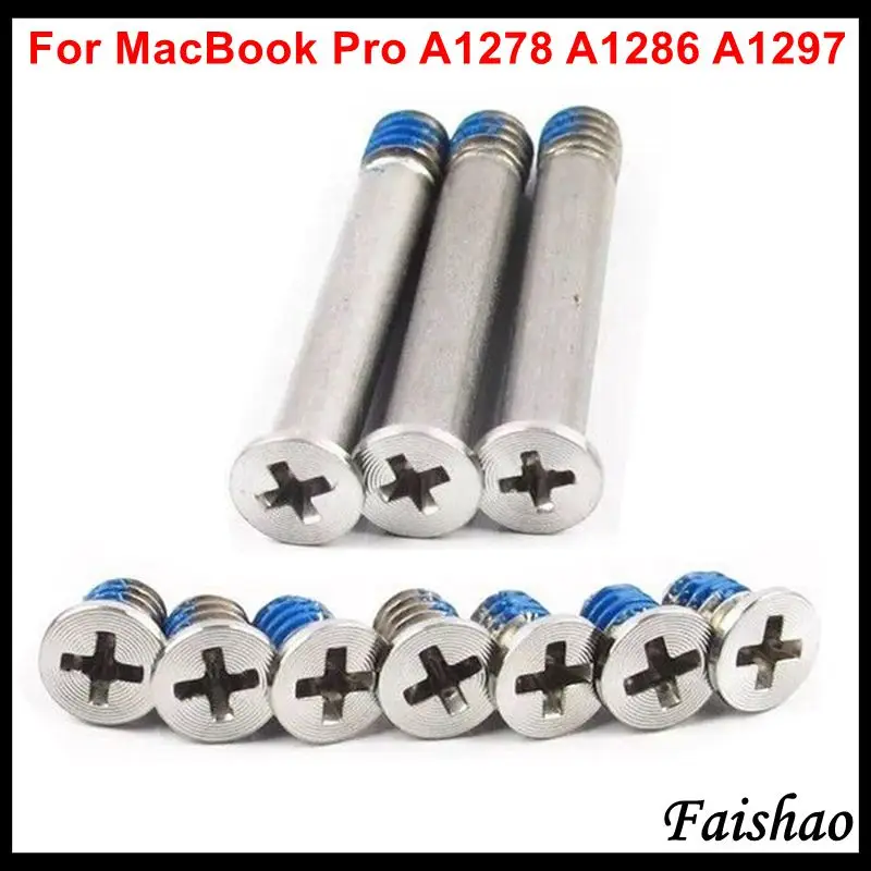 Faishao 100pcs / 10sets Bottom Case Cover Screws For Apple MacBook Pro 13