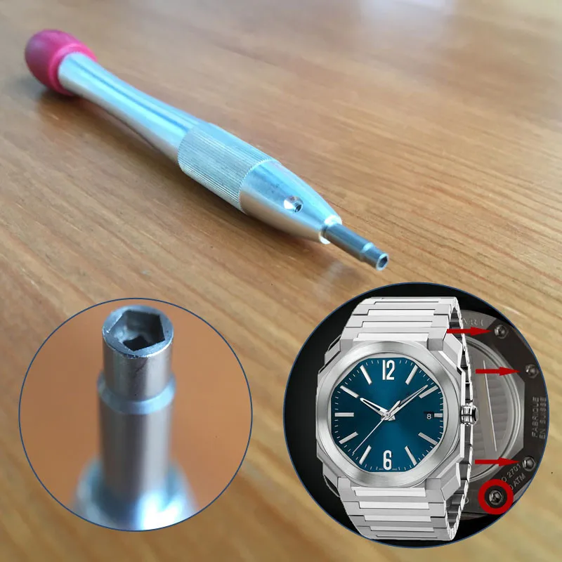 

Inner regular pentagon sleeve screwdriver for BVL OCTO GARI 38mm automatic watch back screw open parts tools