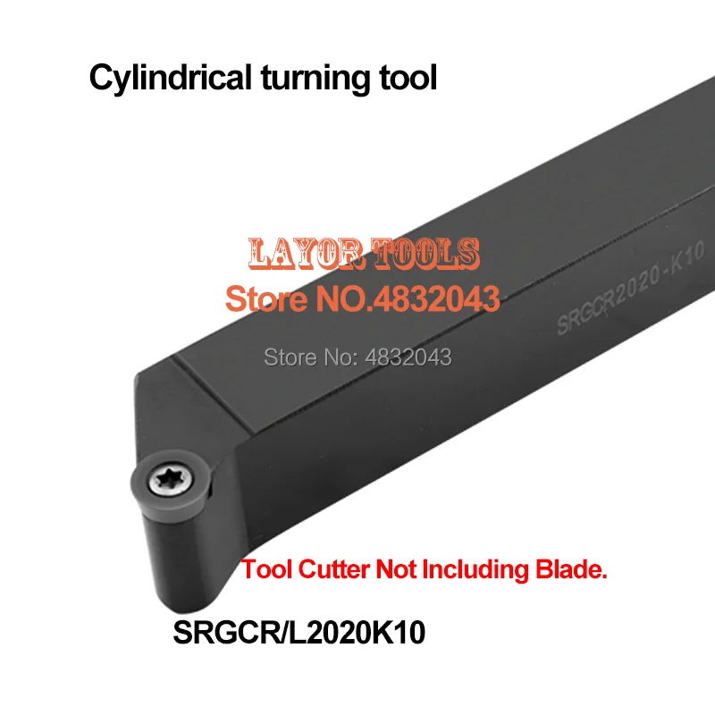 SRGCR2020K10 20*20mm Metal Lathe Cutting Tools Lathe Machine CNC Turning Tools External Turning Tool Holder S-Type SRGCR/L