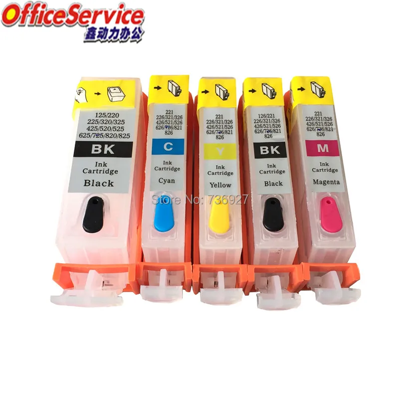 

PGI-725 CLI-726 Refillable ink Cartridge For Canon IX6560 IP4870 IP4970 MG5170 MG5270 MG5370 MG6170 MG6270 MG8170 MG8270 printer
