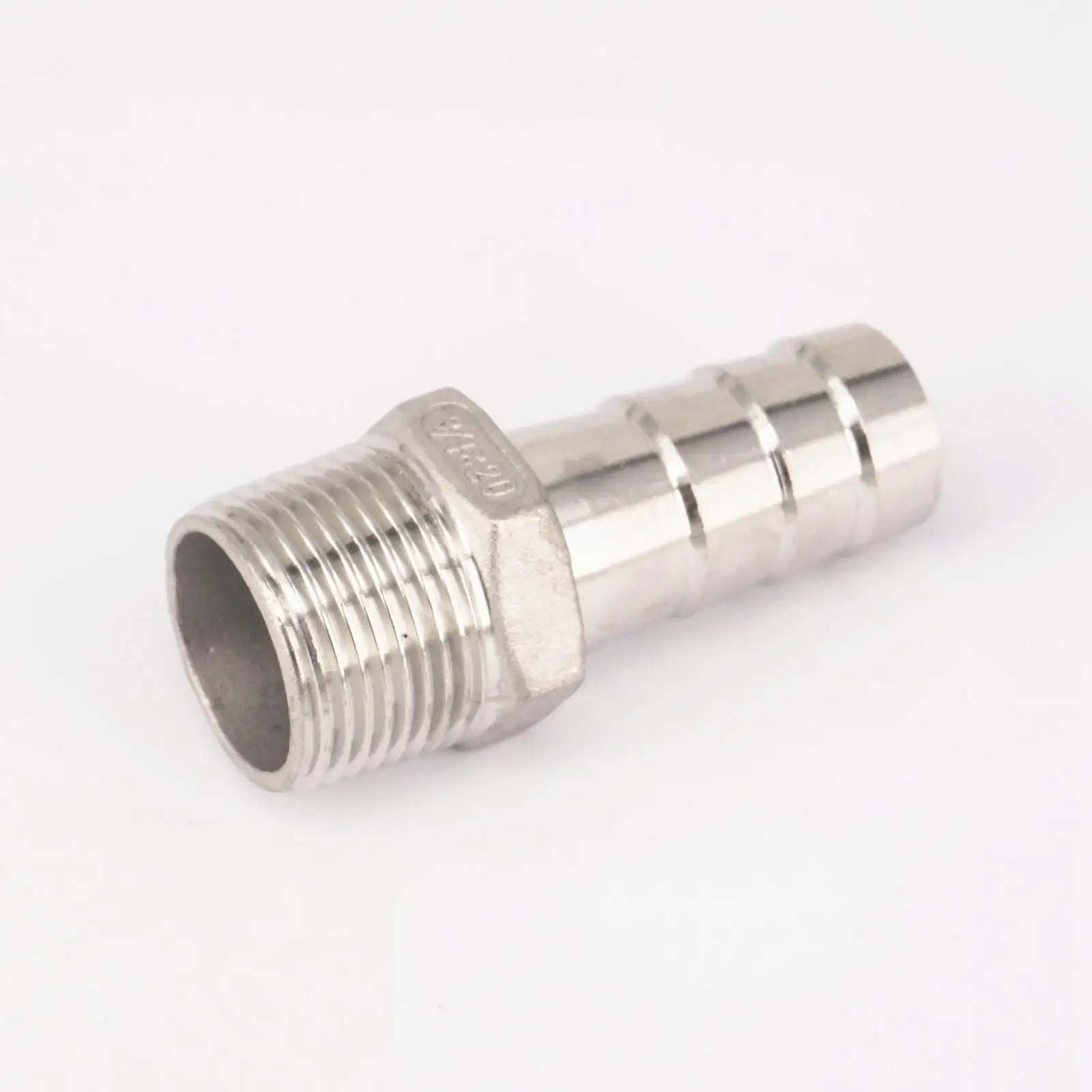 

1/2" BSPT Male Fit Hose I/D 10mm Hose Barbed 304 Stainless Steel Pipe Fitting Hose tail Connector 230 PSI