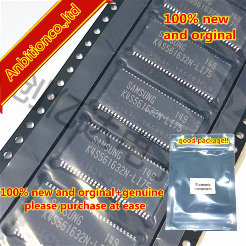 

2pcs 100% new and orginal K4S561632N-LI75 K4S561632N TSOP54 in stock