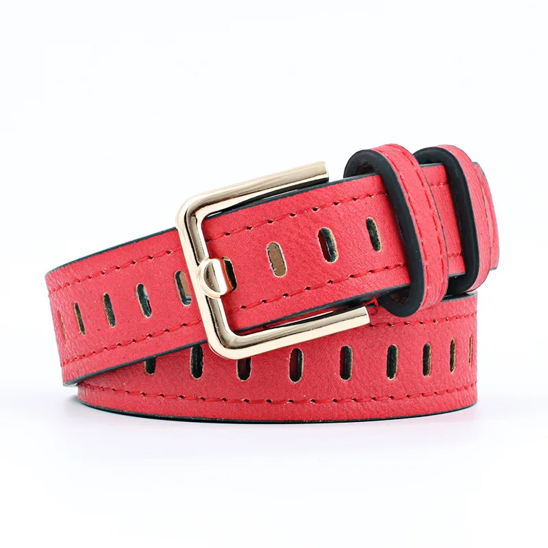 

2020 New Designer Ladies Wide Leather Belt Female Silver Pin Buckle Strap Belts For Women Jeans Waistband Hollow Out Belt