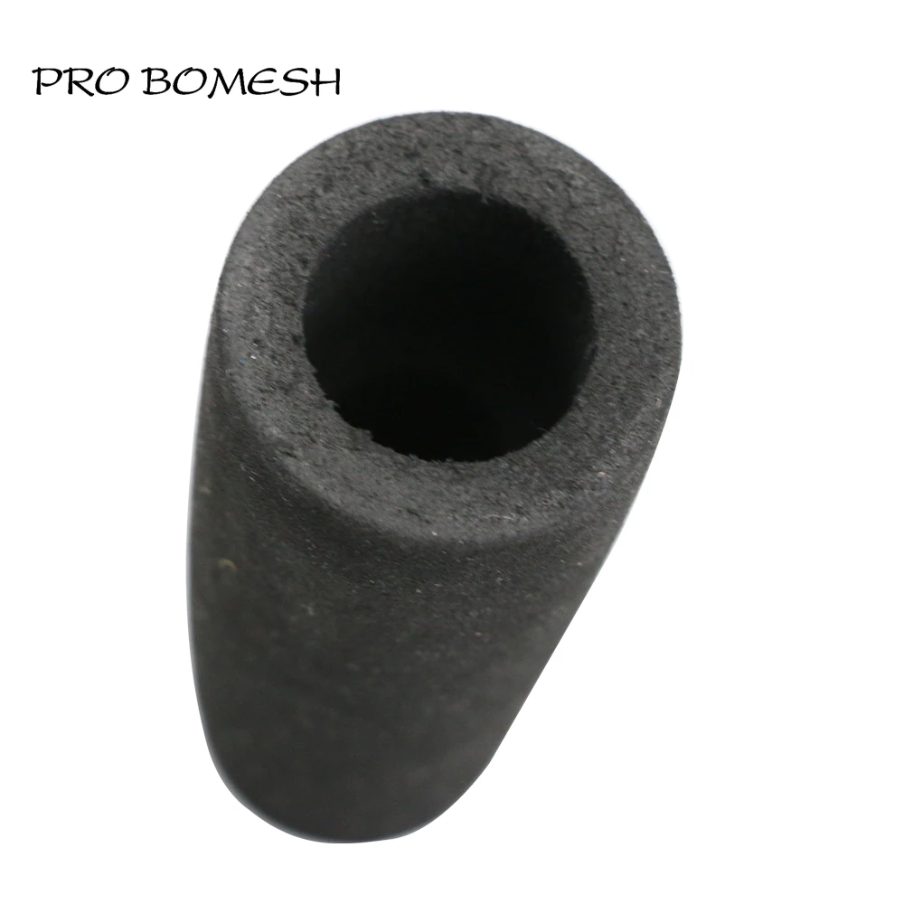 Pro Bomesh 4Pcs/Pack 6.65cm 5.6g Inner Diam 12mm EVA Rear Grip Split Grip Black Color DIY Fishing Rod Building Component Repair