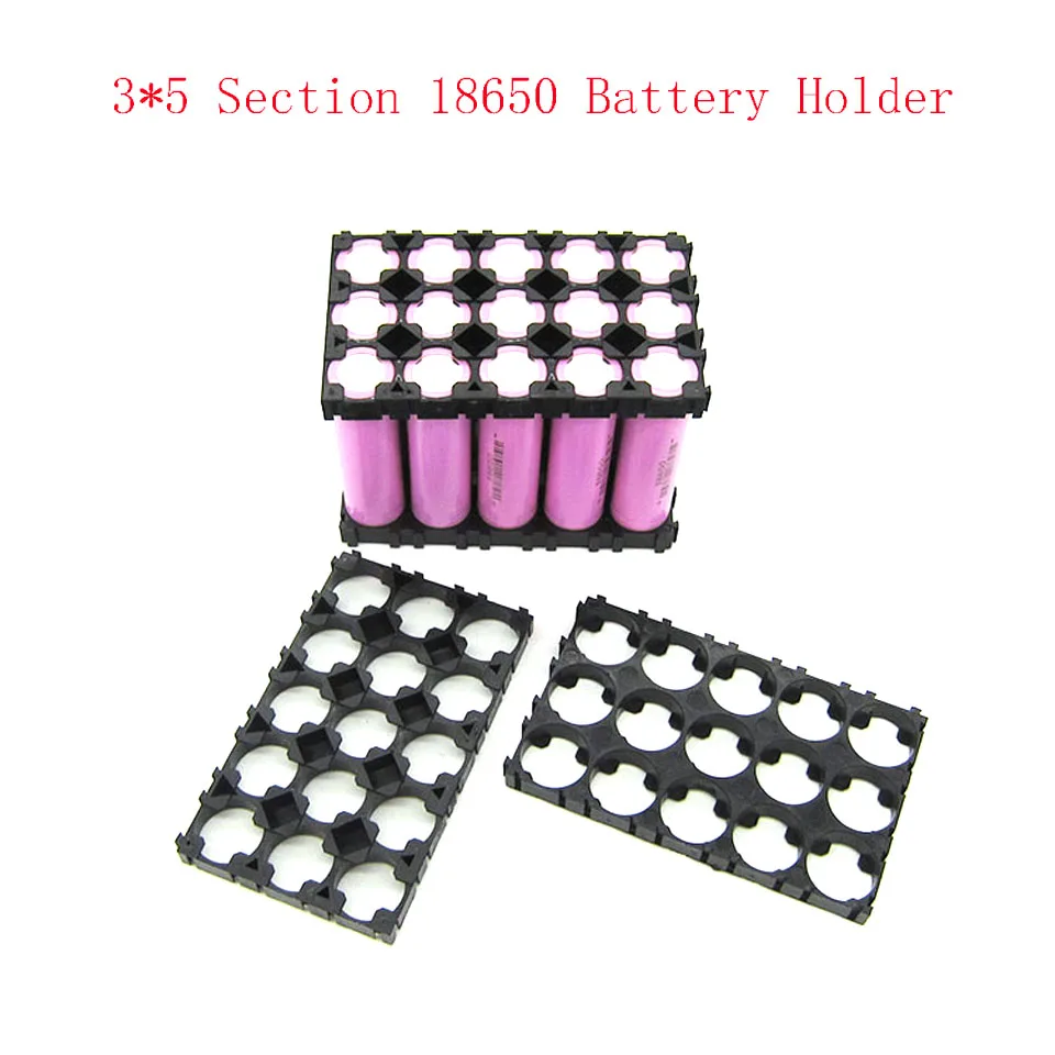 1Pcs 3*5 Cell 18650 Battery Bracket Spacer Radiating Shell 18650 Plastic Bracket 18650 Battery Holder