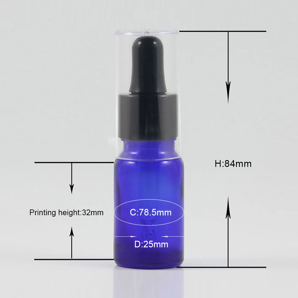 

Glass Bottle With Dropper Sample Tubes For Essential Oil Empty blue essential oil bottle 10ml