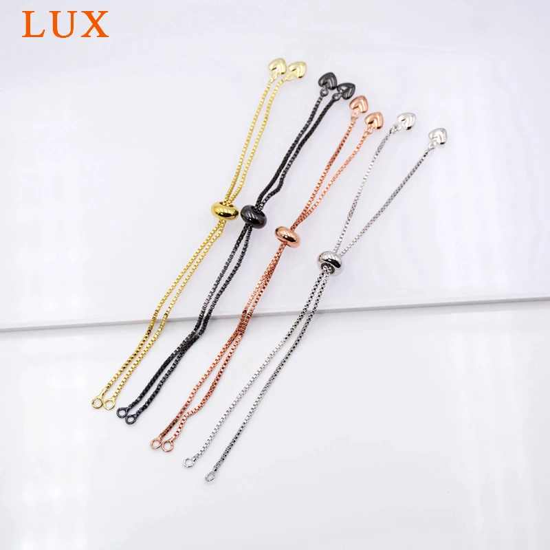

10PCS Adjustable Box Chain Slider Bracelet Finding Connector Chain, DIY Making Jewelry, Bracelet Accessories