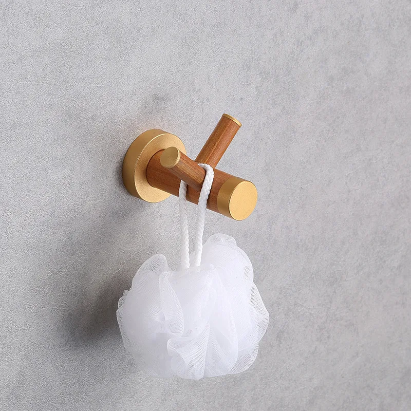 

Natural wooden Hook Wall Clothes Bag Headphone Key Hanger Kitchen Bathroom Door Towel Rustproof Shelf