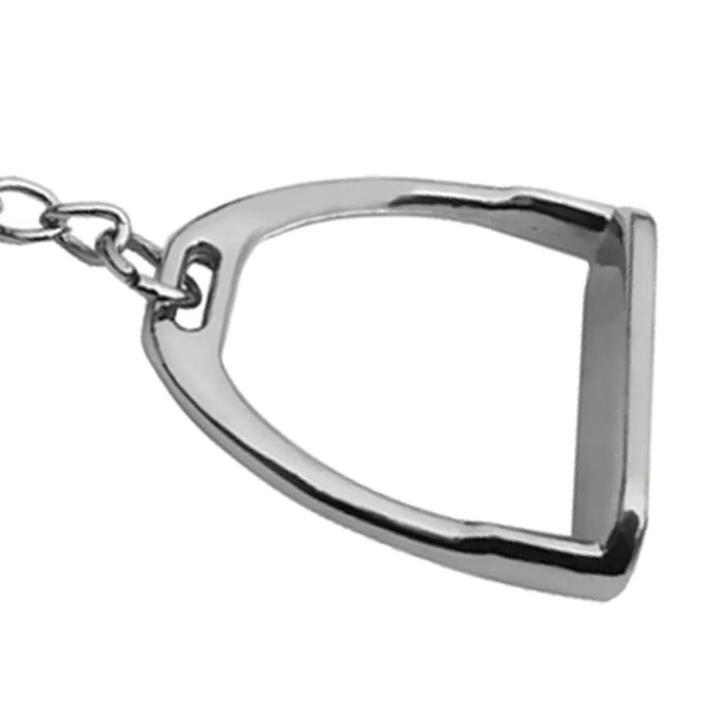 Silver Metal Stirrup Chaveiro para homens e mulheres, cavalo, pônei chaveiro, enfeite pendurado, bolsa de mão, acessórios de decoração