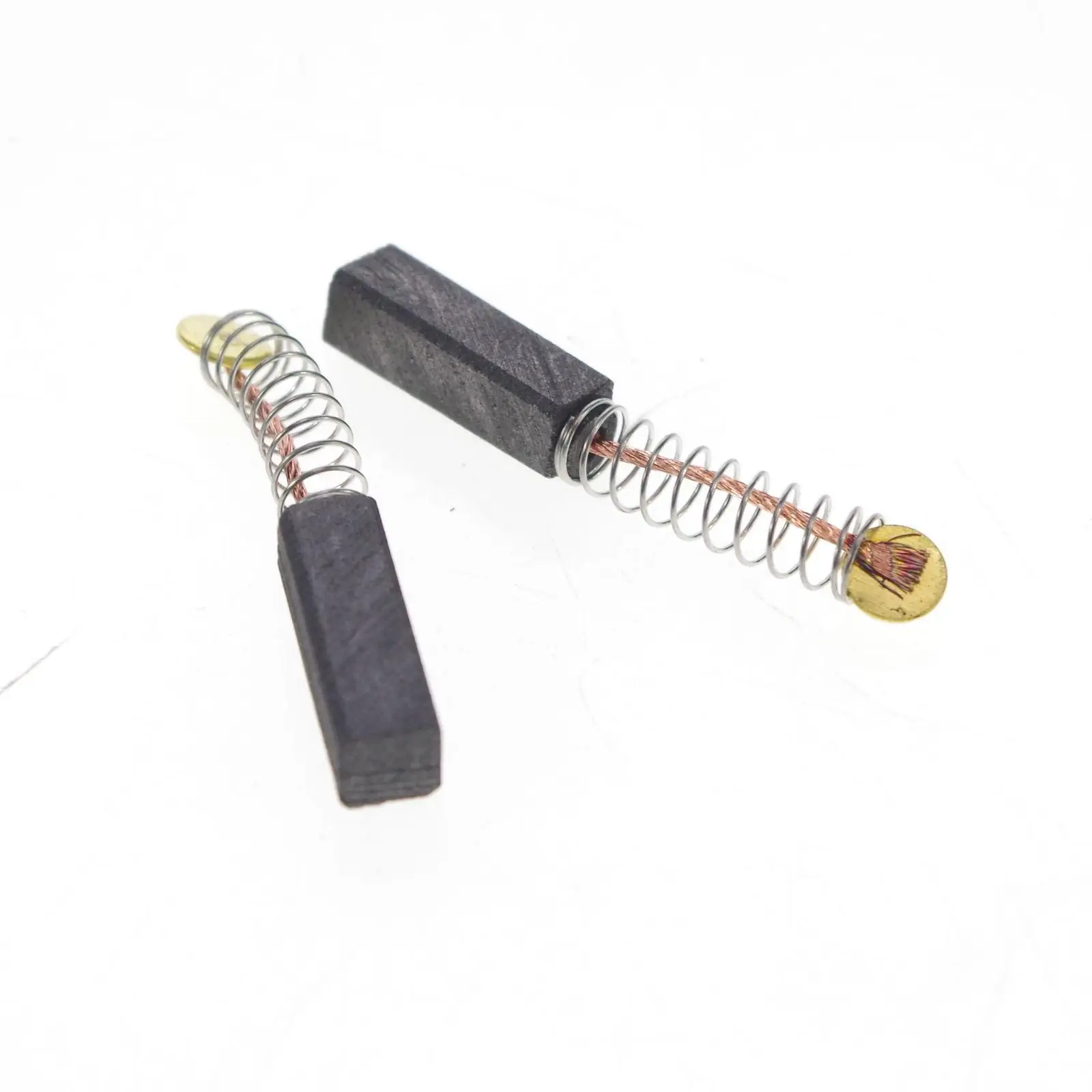2PCS Dimension 4mm x 6mm x 10mm Carbon Brushes With Spring For Generic Electric Motors