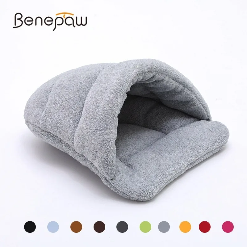 Benepaw Quality Warm House Cat 10 Colors Hot Sale Cozy Soft Cat Sleep Bag Kitten Portable Winter Autumn Pet Bed Cat XS/S/M/L