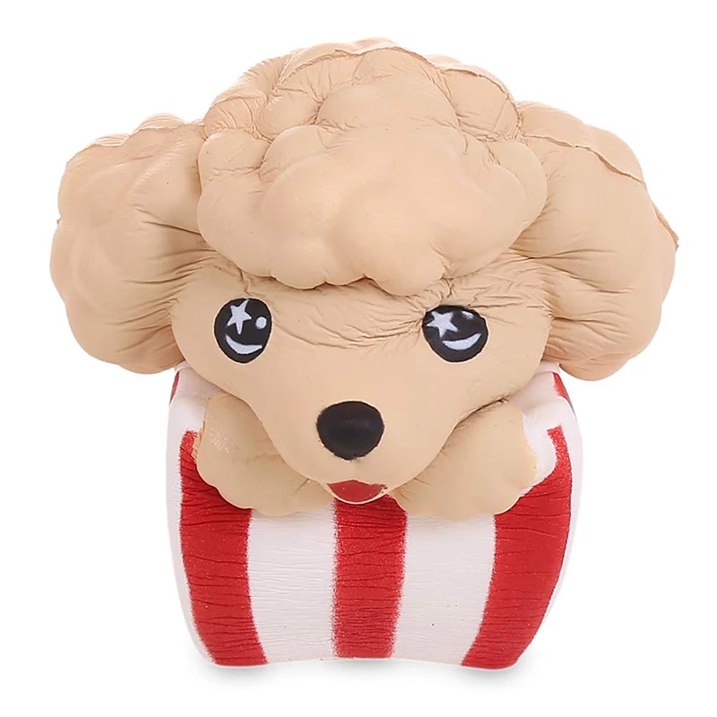 Brinquedos 2019 pipoca cachorro fofo esponjoso recuperação lenta brinquedo de apertar macio perfumado pacote original divertido brinquedo de