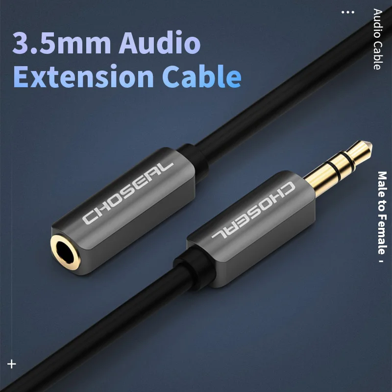 CHOSEAL 3.5mm Audio Cable Extension Audio Core Male to Femal Aux Cable Headphone Cable for iPhone MP3 MP4 Player 1/1.5/2/3/5M