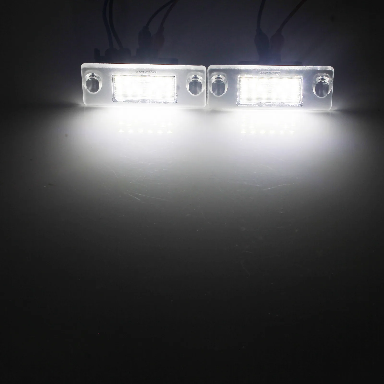 ANGRONG-Luz LED Canbus para placa de matrícula de Audi, lámpara blanca Canbus para A4 B5 1995-2001, 2 unidades