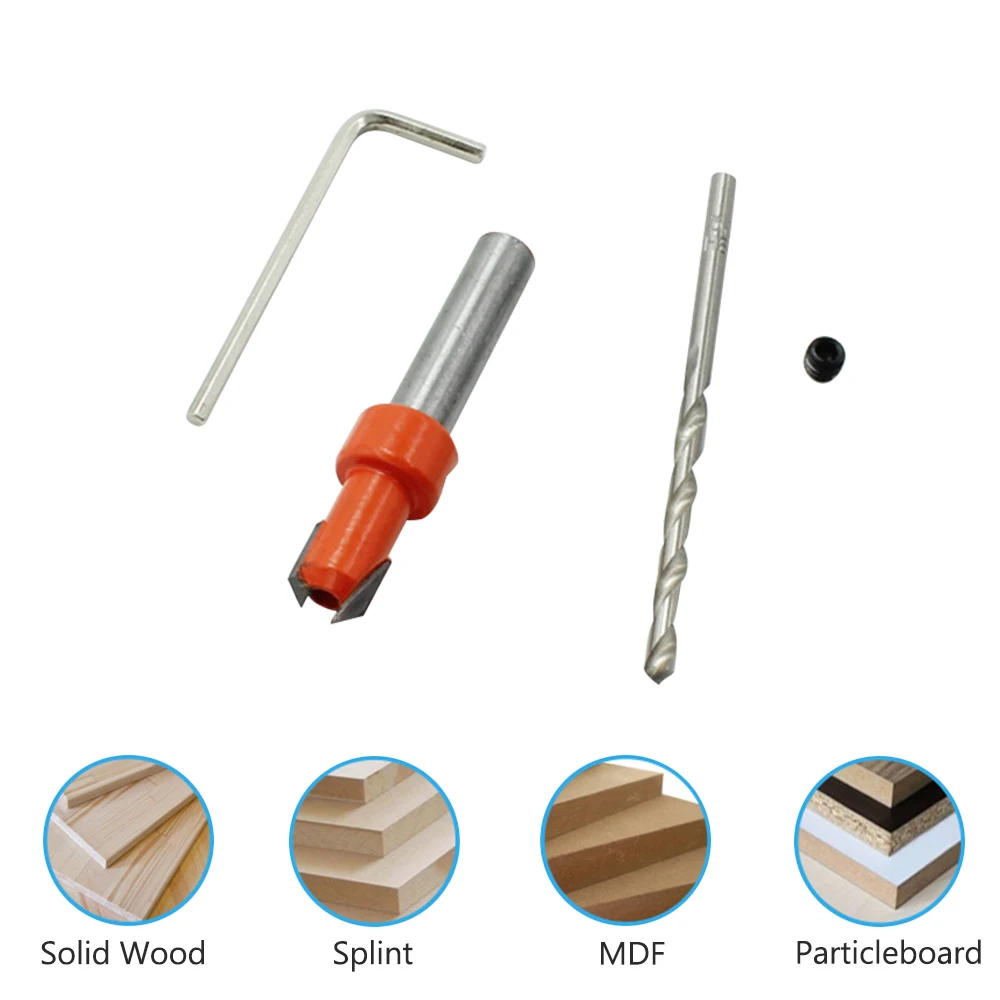 2.8-3.5 x 8mm/10mm HSS Countersink Drill Bit Screw round shank Woodworking Screws Drill Bit Chamfering Tool Cutter Wood Tool