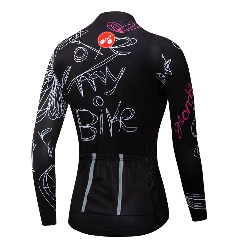 Weimostar Windproof Cycling Jersey Team Long Sleeve Bicycle CLothing Fleece Warm MTB Bike Jersey Shirt Racing Cycling Wear Top