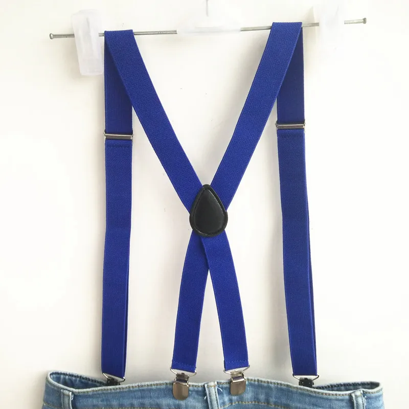 Royablue Màu Treo Áo Nam Co Giãn Mạnh Dây Adujutable Kẹp Casual Nữ Suspender Nẹp Cho Bé Trai Và Bé Gái BD055