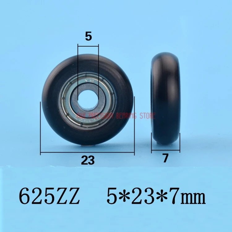 2023 Special Offer 5*23*7mm 3d Printer Plastic European Standard 2023 Aluminum Bearing Pulley Door And Window Nylon Pom Moving