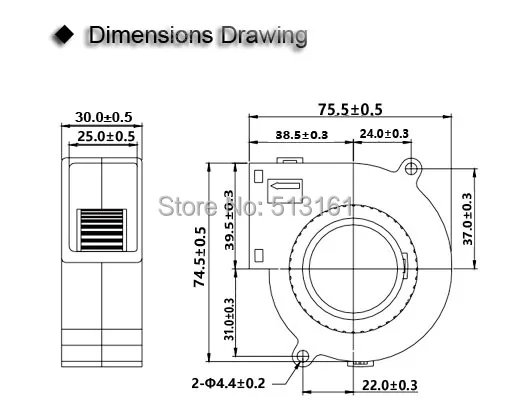 2 أجزاء/وحدة الكمبيوتر مراوح التبريد 75 مللي متر 75*75x30 مللي متر 7.5 سنتيمتر 7530 شعاعي 5V مروحة منفاخ