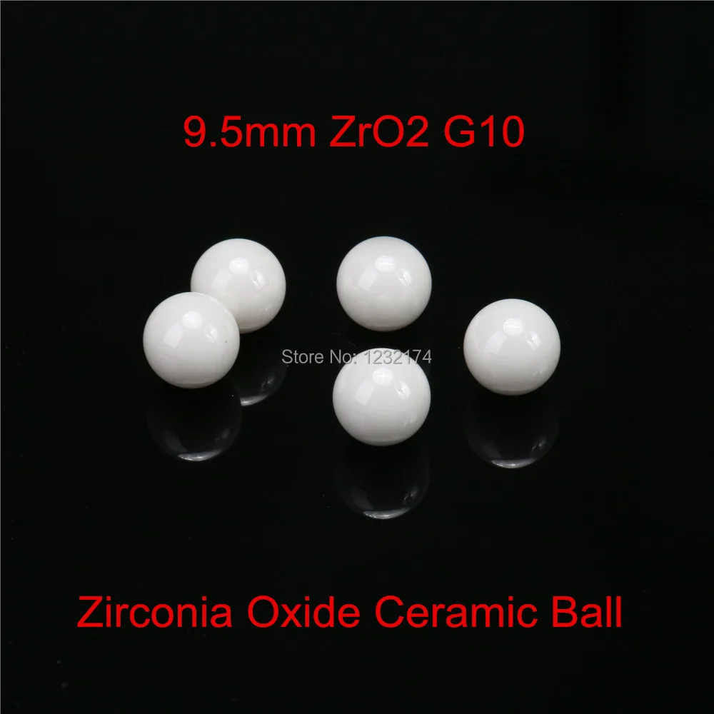 

9.5mm ZrO2 Zirconia Oxide Ceramic Ball G10 10pcs for valve ball,bearing, homogenizer,sprayer,pump 9.5mm ceramic ball ZrO2