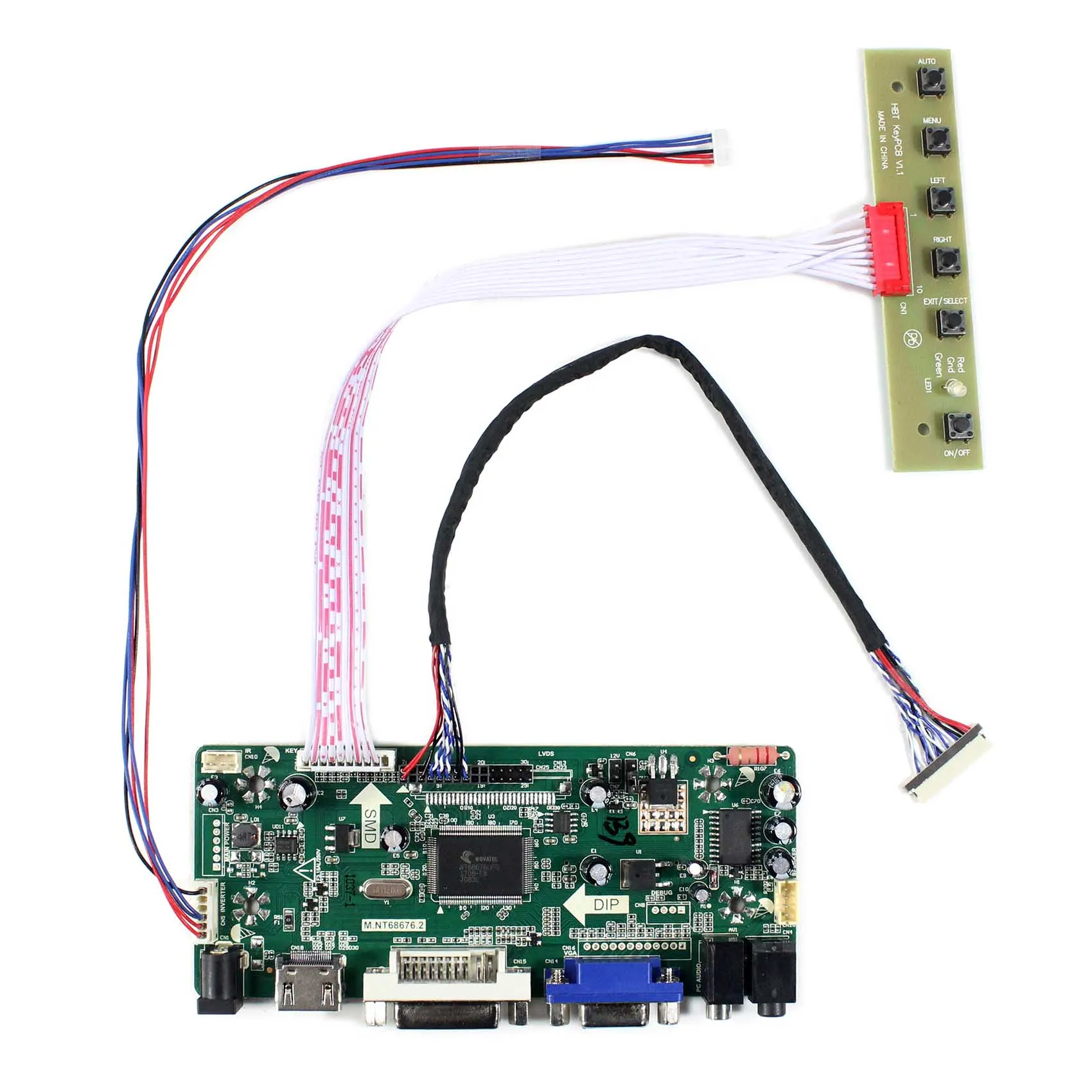 

HD MI VGA DVI Audio LCD Controller Board NT68676 for 6.5" G065VN01 V2 640x480 LCD Screen