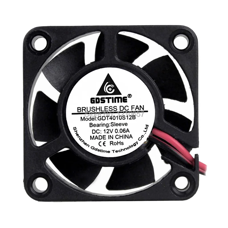 2 PCS LOT 4cm 40mm x 40mm x 10mm 4010s  DC 12V 2Pin Brushless Duct Ventilation Cooling Cooler Case Fan