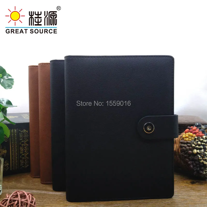 MQQ A5 refillable binder Folder Clear Pen Bag Color Sticker Soft Ruler Leather Folder File For 2023 Agenda