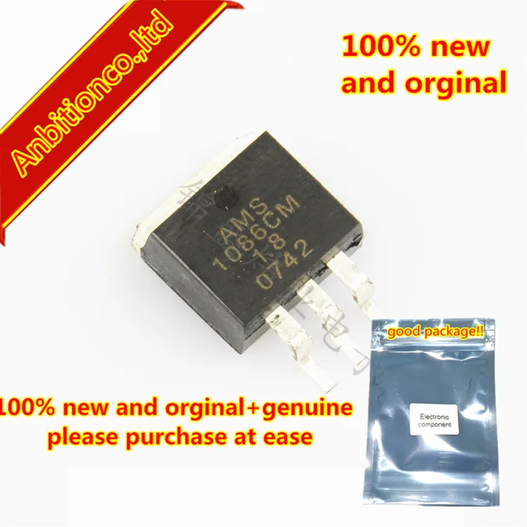 10pcs 100% new original AMS1086CM-1.8 1086-1.8 TO-263 1.5A LOW DROPOUT VOLTAGE REGULATOR in stock