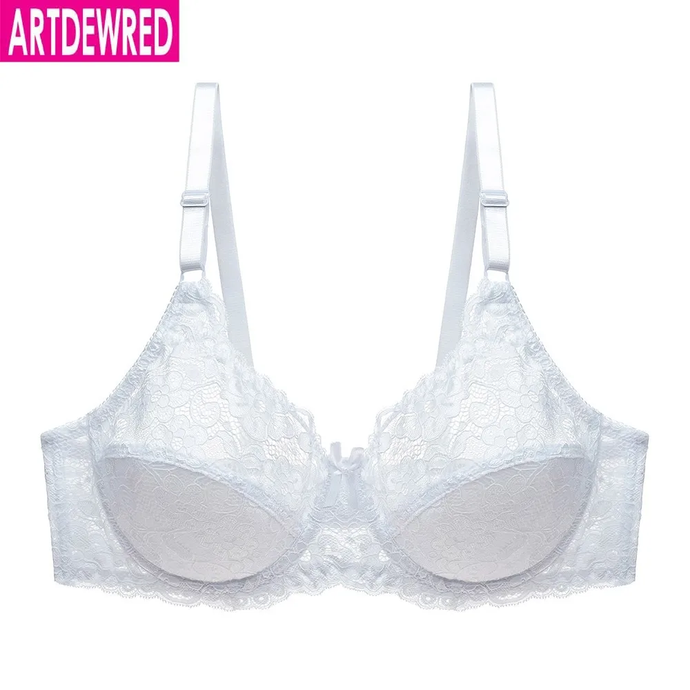 Sexy Women Lace Plus Size Bra Cotton Mesh Bralette Lingerie Female Seamless Unpadded Floral Brassiere Intimates Femme Big Bras