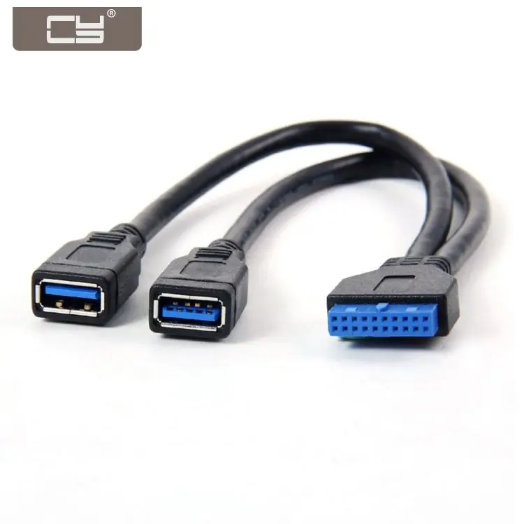 

Chenyang CY 2 ports USB 3.0 Female to Motherboard 20pin Header cable for front panel 20cm