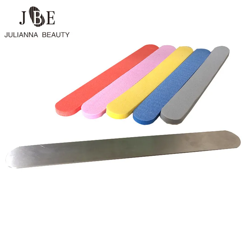 100pcs Double Side Nail Buffer Durable Replacement Adhesive Pad With Metal Hand 100/180 Nail Tool Washable Buffing File Sponge