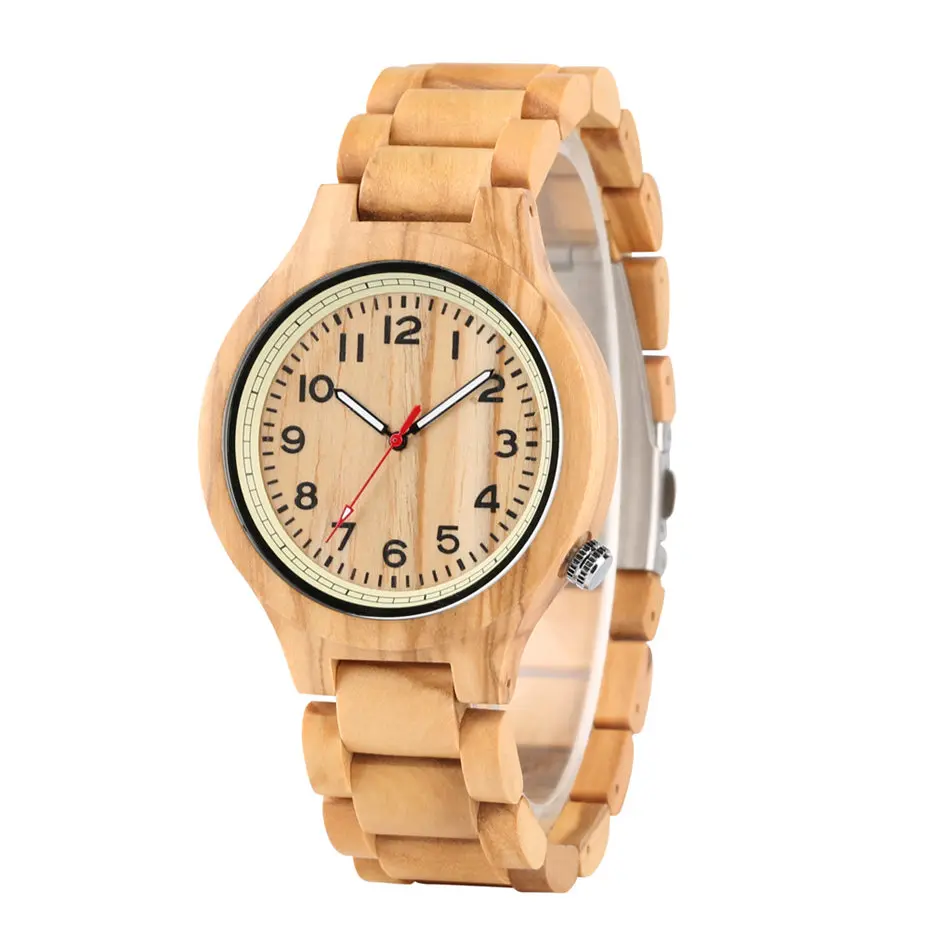 

Full Bamboo Wristwatch Fashion Casual Men's Watches Arabic Numerals Dial Bracelet Clasp Male Clock 2019 New Man Gifts Timepieces