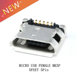 20pcs Micro USB MK5P 5pin Female Connector G19 Micro USB Charging Socket Straight