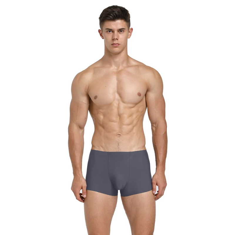 4 PCS/Lot  men Underwear Seamless Men Boxers Luxury Silk Antibacterial Boxers  Boxer Spandex 3D Crotch Boxer Nylon  Shorts