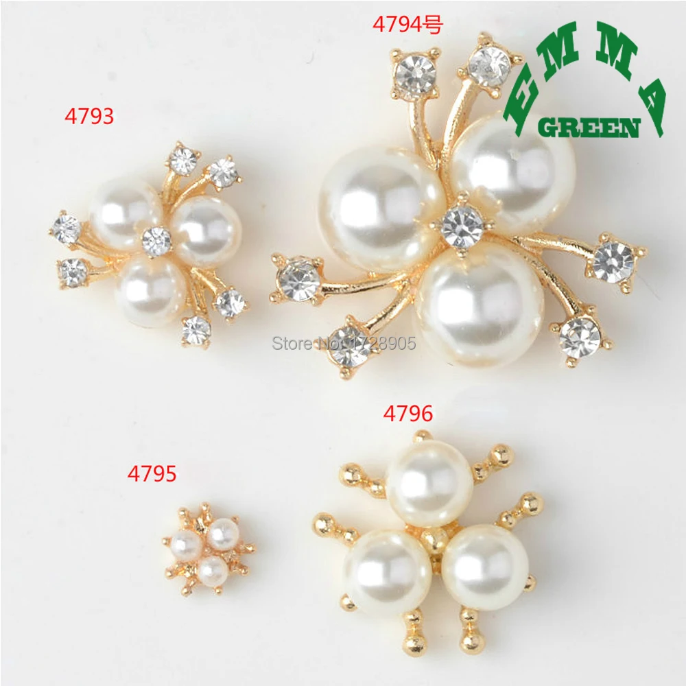 pearl bouquet cluster Bling Decoration Crafts Flatback Cabochon Kawaii DIY Embellishments for Scrapbooking Accessories 10pcs