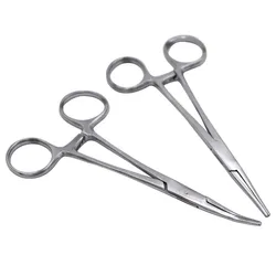 Alicates de acero inoxidable curvados, tijeras de codo de bloqueo recto, pinzas hemostáticas, alicates de abrazadera, 14 CM, 16 CM, 18CM