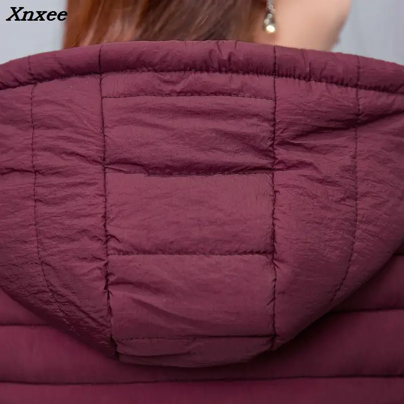 Xnxee-Chaqueta larga de alta calidad para mujer, Parkas de invierno, abrigos largos, invierno y otoño, 2018