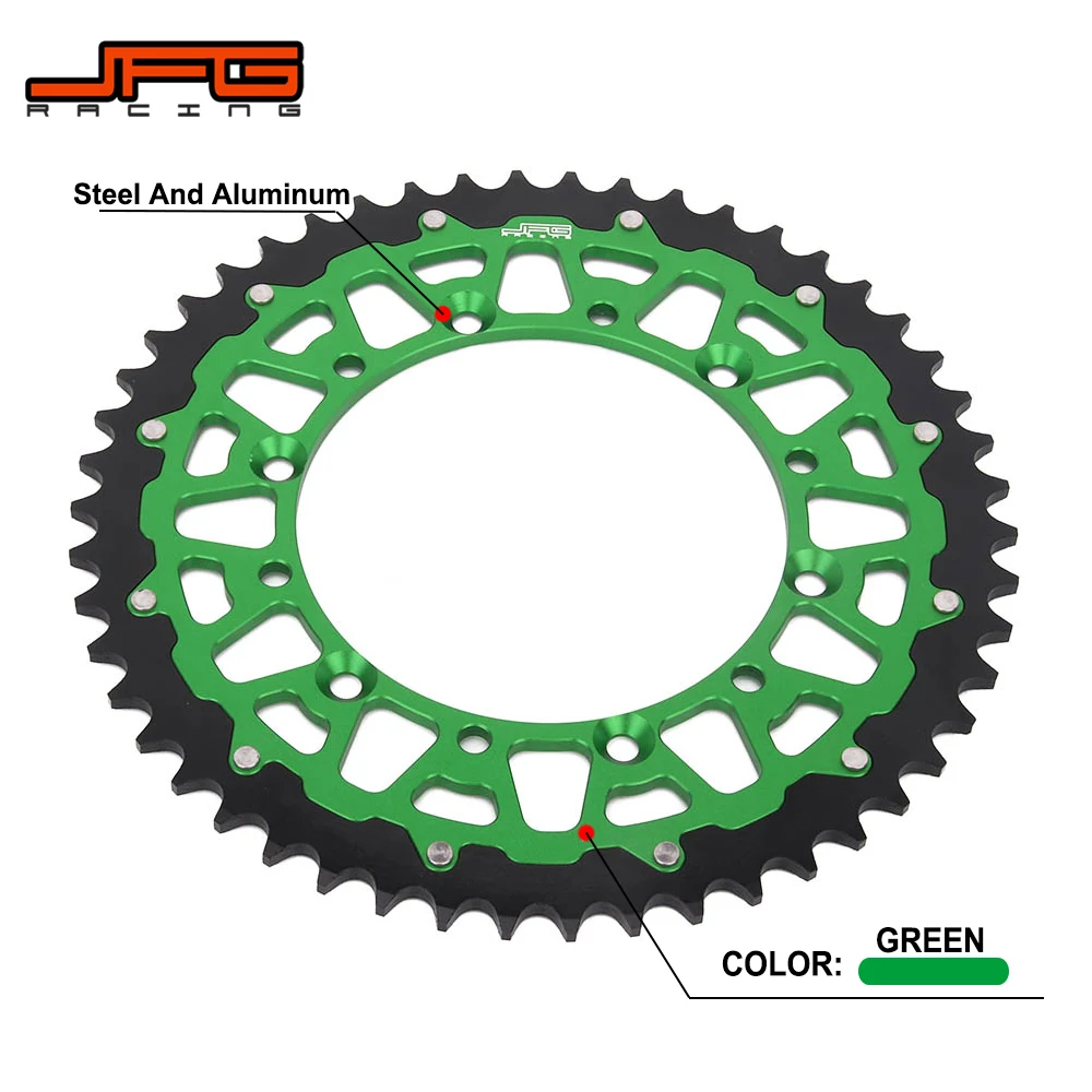 42T 48T 49T 50T 51T Rear Chain Sprocket For KAWASAKI KDX200 KDX250 KLX250 KLX300R KLX450R KLX650 KX125 KX250 KX250F KX450F KX500