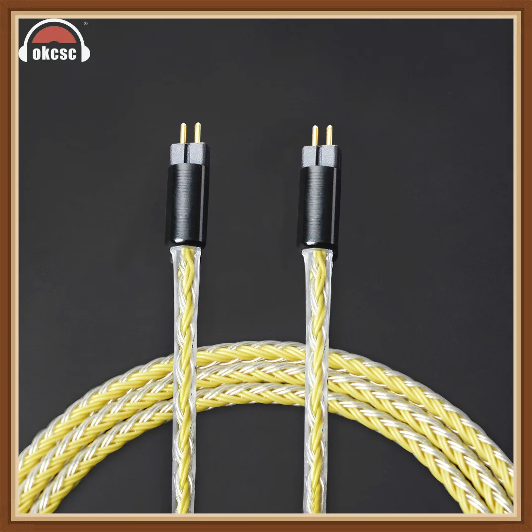 

Okcsc 0 .78mm 2pin Cable Replacement Earphone Upgrade Cables Tinned Copper Wire Handmade Weave Cord For Ue18 Jh13 16 Um3x TFZ KZ