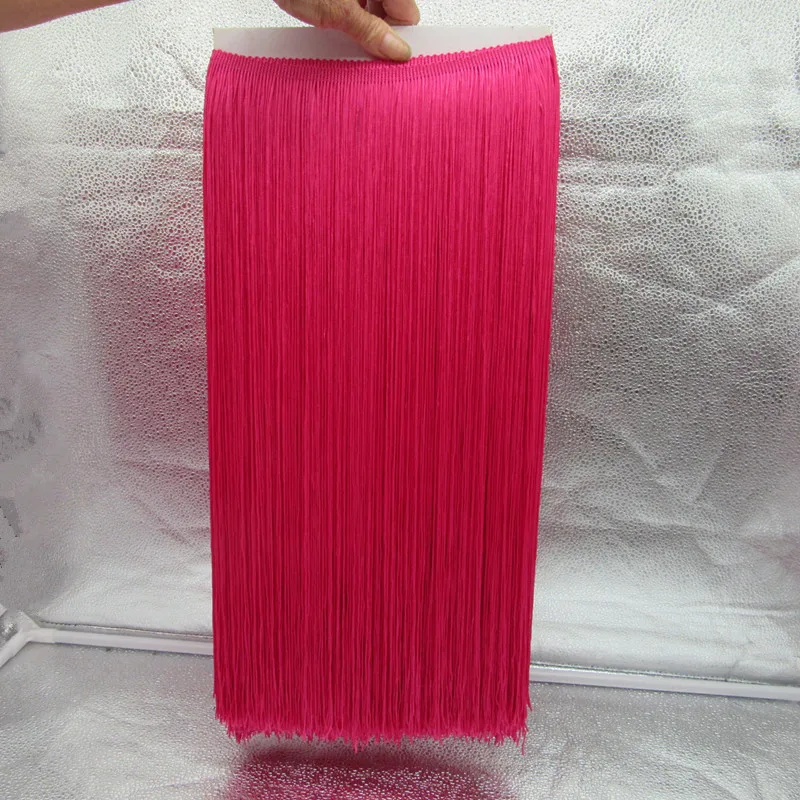 wholesale 5 Meters 100cm Fringe Tassel Trimming Lace Latin Dress Macrame Samba Dance Clothing Lace Polyester Single Band width