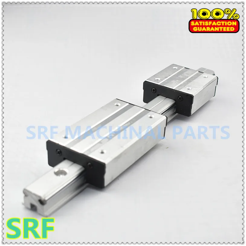 30mm width Double Axis External Guide Rail roller linear rail 1pcs LGD8 L=1100mm with 1pc 4 wheels slide block for CNC parts