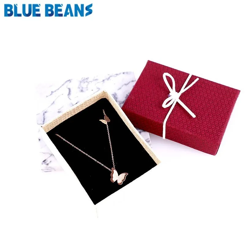 new 1pc Square jewelry organizer box Engagement Ring For Earrings Necklace Bracelet Display Gift Box Holder Black red white navy