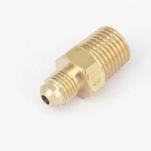 Rurka połączeniowa OD 3/16 "-1/4" NPT męski mosiądz SAE 45 stopni łącznik rurowy adaptery złącza 1000PSI